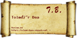 Tolmár Bea névjegykártya